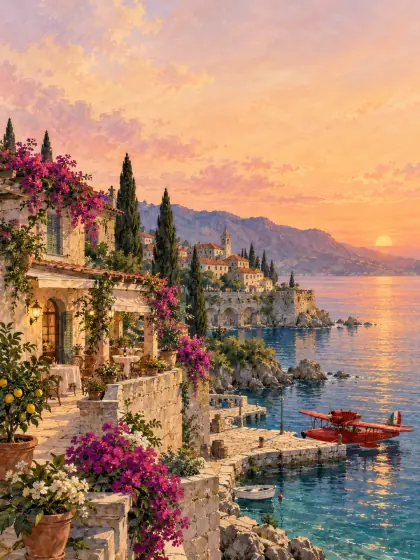 Cover painting of the Adriatic Dusk theme