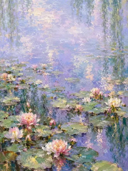 Cover painting of the Water Lily Hours theme