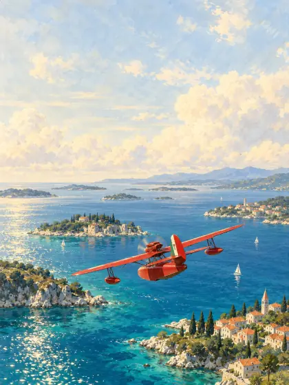 Cover painting of the Red Seaplane Diary theme